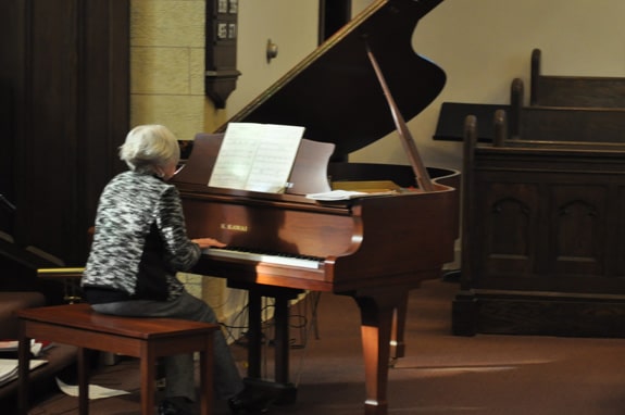 St. Paul's Lutheran Church - Woman playing grand piano